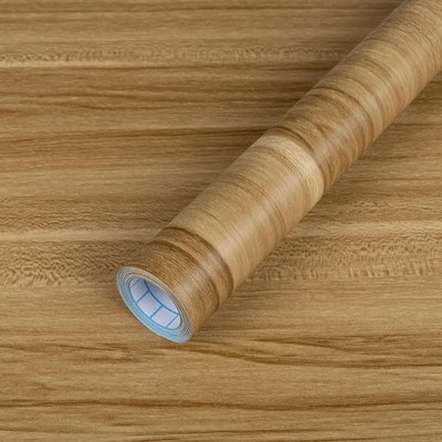 Decoroom Holzmaserung, Kontaktpapier, zum Abziehen 17.7 x 118, Braunes Licht 