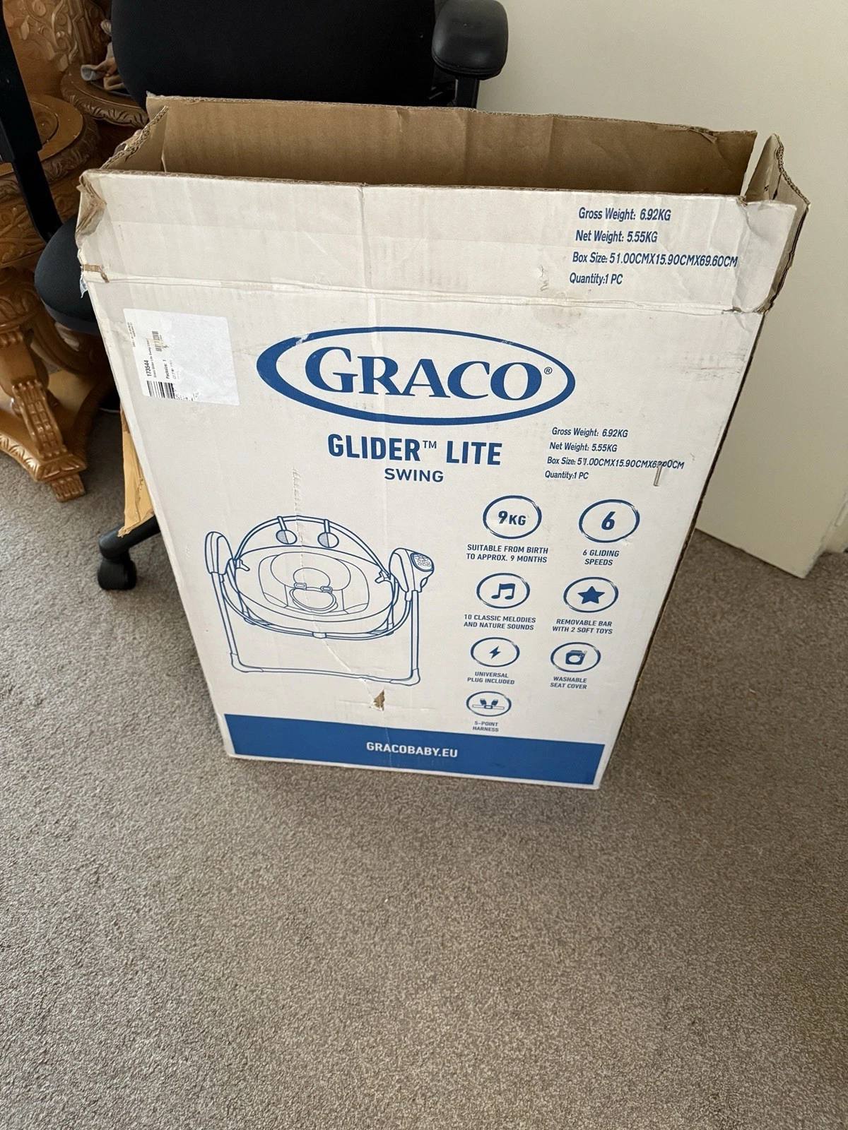 Graco Electric Glider Lite Baby Swing Stargrazer