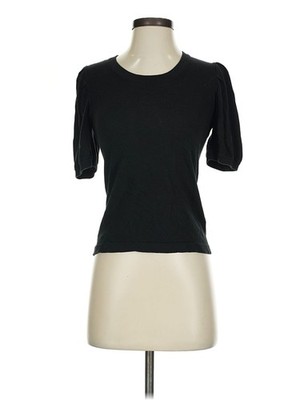 Current Air Women Black 3/4 Sleeve T-Shirt S