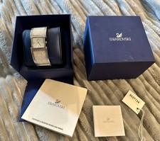 Swarovski Watch 5027134 Crystalline Ladies Silver Bangle Watch Square Face Boxed