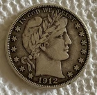 1912 D Barber Half Dollar FULL LIBERTY