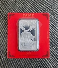 🔥2021 Pamp Suisse Lunar Ox 100gram (3.2oz) .999 Silver Bar in Card-Hard to Find