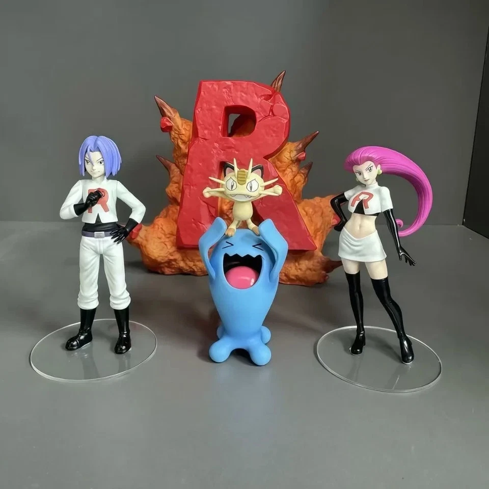 Action Figure Pokémon Team Rocket Crew 11cm STATUA DA COLLEZIONE Anime - Immagine 4 di 4