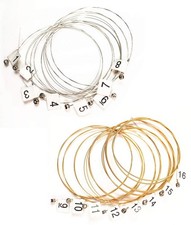 Sets of 16 Lyre Harp Strings Replacement Metal String for A Set 16, Clear
