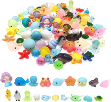 Ocean Mini Resin Animals Variety Pack Figurines 100 Pcs Tiny Plastic Animals Sea