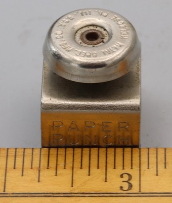 Vtg Presto Single Hole Paper Punch Melrose Park IL Office Desk Decor