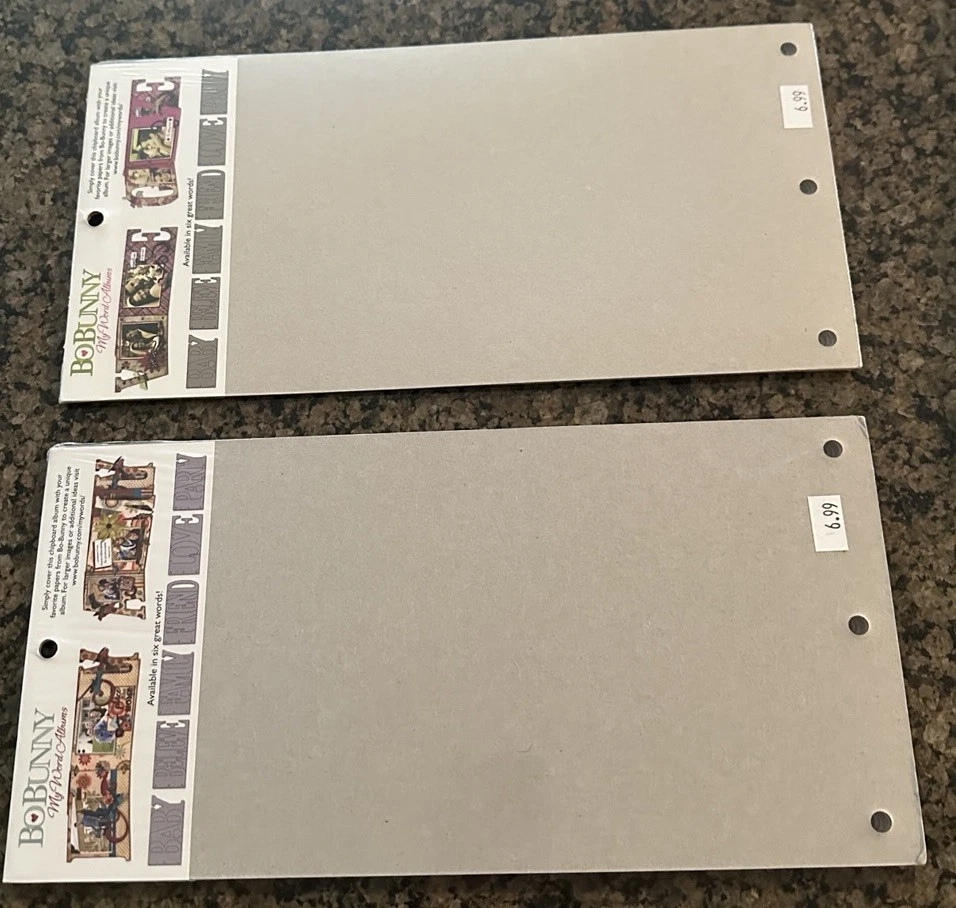 Set of 2 Bo Bunny My Word 6x12 Chipboard Albums FAMILY and LOVE - Image 2 of 4