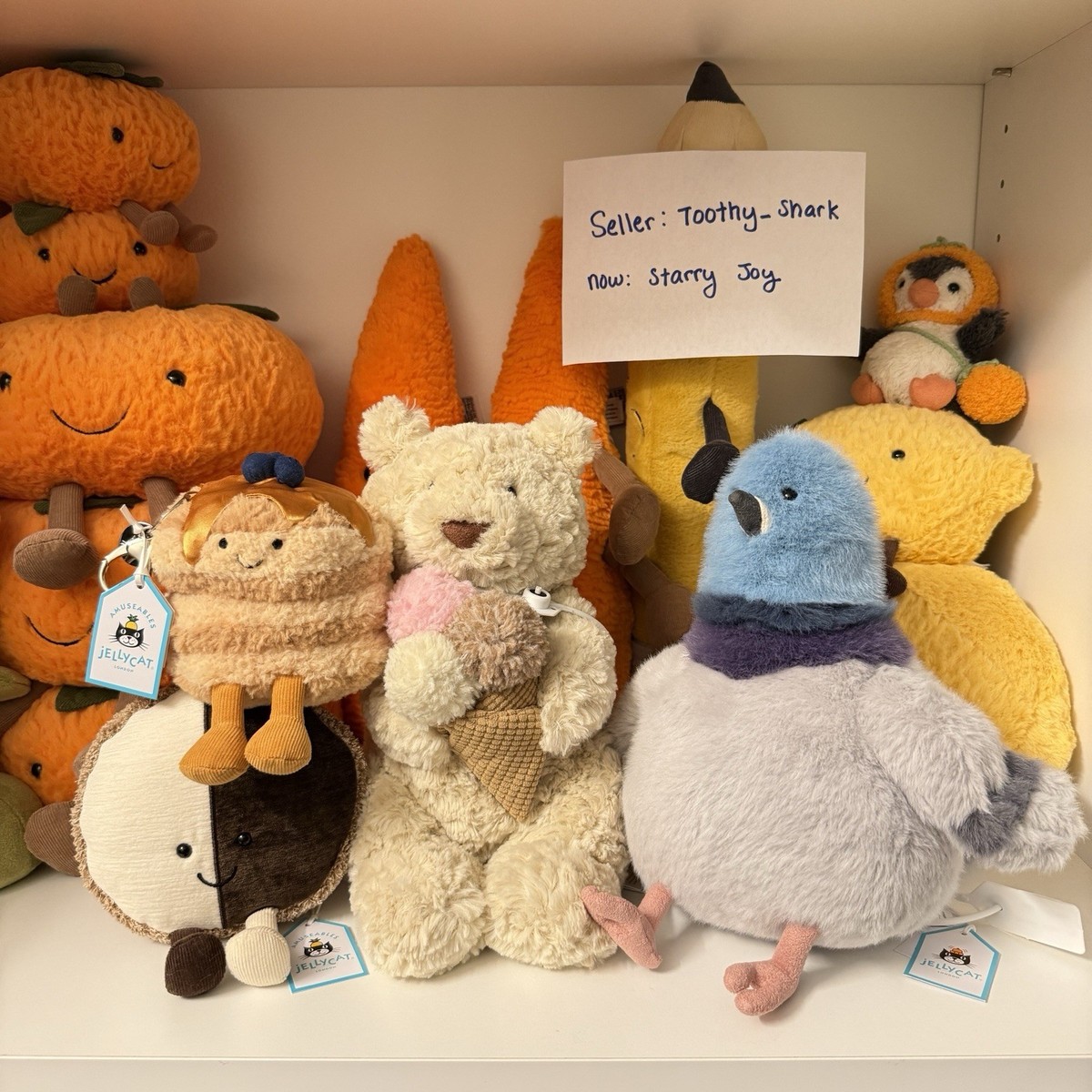 Jellycat (4): NYC Diner Pancake Bag Charm, Cookie, Oatus Bear