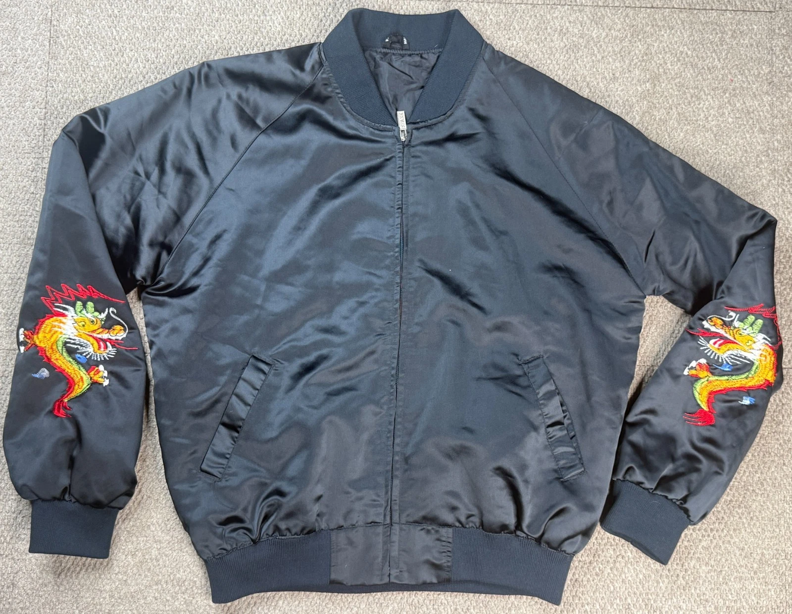 Far East Tour Okinawa Japan Vtg Spark Zipper Tip Embroidered Jacket Size XL image 1