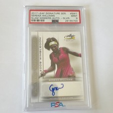Serena Williams 2017 Leaf Signature Series Slam Winners Silver Auto PSA 9 #SW1