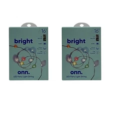 ONN LED Fairy Light String 16 Feet With Remote (Set of 2)