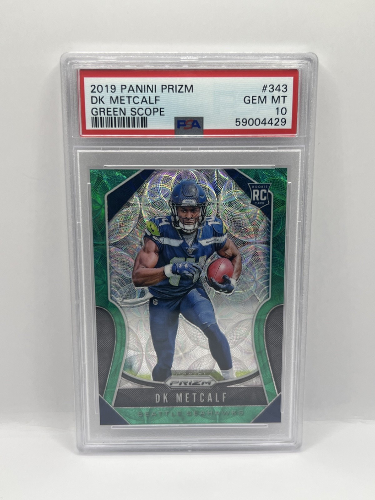 2019 Panini Prizm DK Metcalf Green Scope #343 /75