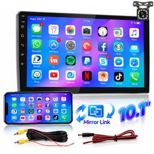 Android GPs Wifi double 2Din Touch Screen Car Stereo Radio 10.1" BT  camera