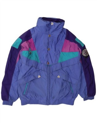 Fusalp Mens Ski Jacket IT 54 2XL Blue Colourblock Polyamide CS15