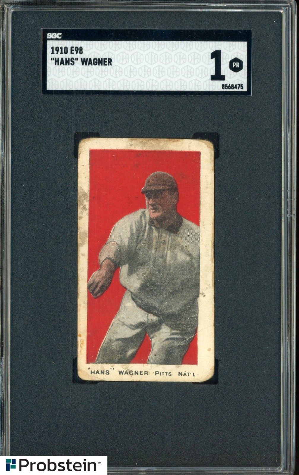 1910 E98 Honus "Hans" Wagner Pittsburgh HOF SGC 1 PR