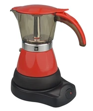 Bene Casa - Electric Espresso Maker 1-3 Cup Red, Cafetera Electrica Fast Ship