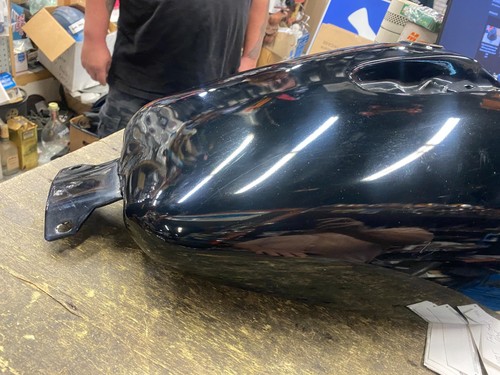 Vivid Black Gas TAnk Harley FXR Dash Model Low rider Superglide 1982-1994 Custom - Foto 6 di 13