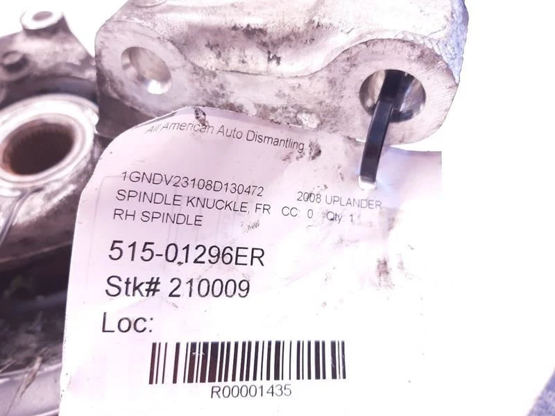 Passenger Front Spindle/Knuckle SV6 Fits 06-09 PONTIAC MONTANA 20899801 - Image 4 of 4