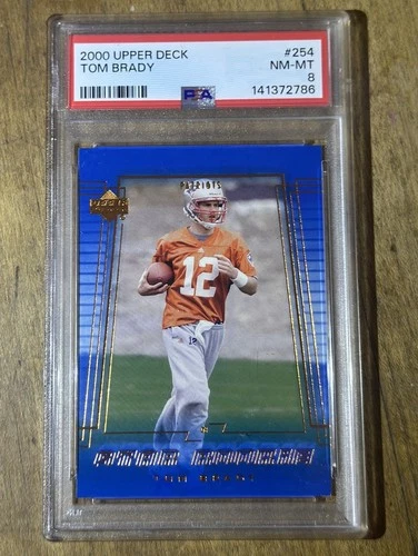 Upper Deck 2000 Star Rookie Tom Brady #254 Rookie PSA 8 Patriots Football