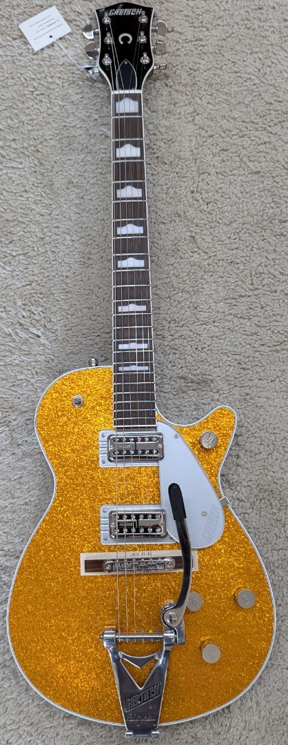 Gretsch G6129T-89 Vintage Select 89 Sparkle Jet с Бигсби Золотой блеск - Япония 484090₽