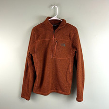 The North Face Gordon Lyons 1/4 Zip Fleece Sweater Orange Men's Small Hiking