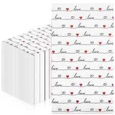 100 Pack Valentine's Day Paper Napkins - 2 Ply Love Hearts Guest Napkins Disp...