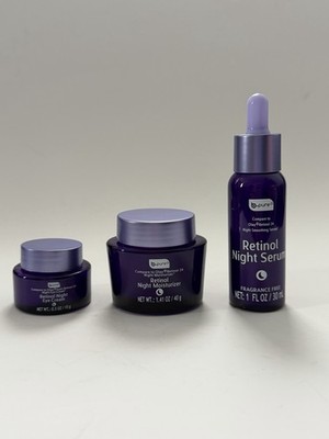 B Pure Smoothing Retinol Night Moisturizer, Eye Cream & Serum (Set Of 3) BPure 