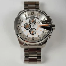 Diesel DZ4328 Mega Chief Stainless Steel Silver Bracelet Fashion Men's Watch