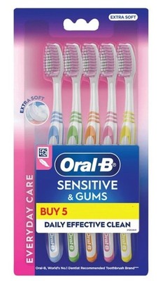Oral-B Extra Soft Toothbrush 2 Packs of 5 (10 Total) Sensitive Adult