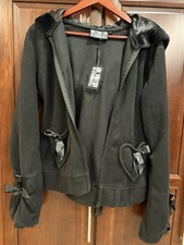 Poizen Industries Black Corset Coat Heart Shape Pockets Size X Large Goth