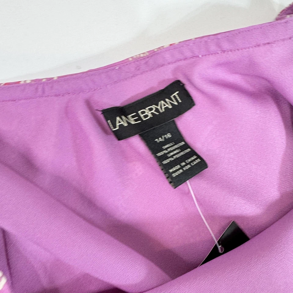 Falda Lane Bryant para mujer 14/16 púrpura cachemira dobladillo asimétrico hada caprichosa nueva con etiquetas Foto 4 de 4