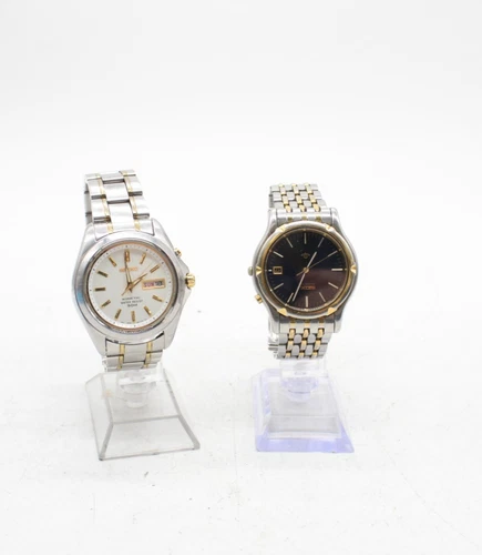F x2 Vintage Gents Seiko Kinetic Wristwatches inc 5M22, 5M63 etc Working