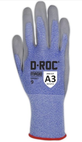 12 PACK PU Coated Work Gloves MAGID D ROC ANSI A3 Touchscreen Compatible SIZE 7 - Picture 2 of 6