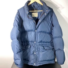 Vintage Golden Fleece Down Jacket Mens Large Blue Puffer Parka Talon Zipper 70s