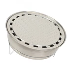 Round Portable BBQ Grill Multifunctional Charcoal Stove Compact Charcoal