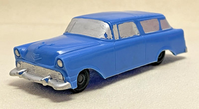 PROCESSED PLASTIC, Vtg 1956 '56 Chevy Chevrolet Nomad Station Wagon, Toy Car USA