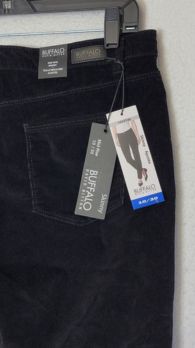 Buffalo David Bitton Supreme Mid Rise Skinny Women's 10/30 Black Corduroy Pants - Picture 7 of 9
