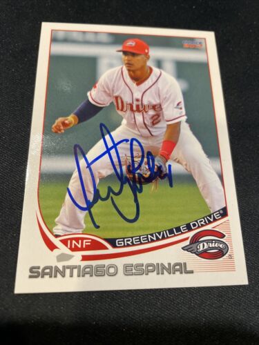 Santiago Espinal 2017 Choice Greenville Drive Toronto Blue Jays Signed Auto - Picture 1 of 2
