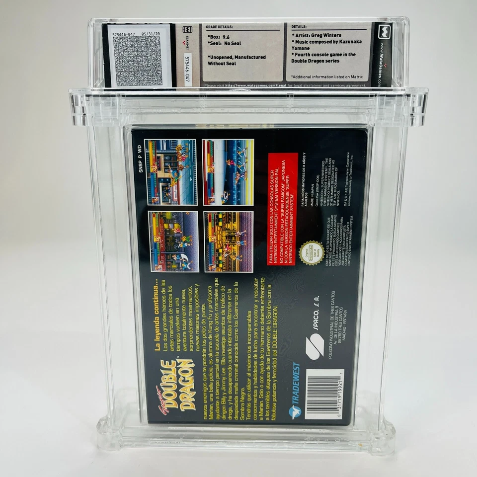 Super Double Dragon - Super Nintendo SNES PAL VERY RARE Sealed NIB WATA 9.6 NS - Image 4 of 4