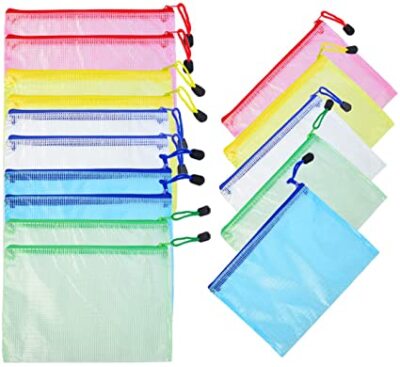 Busta Porta documenti A4 con Cerniera Zip cartellina in Plastica