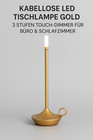 Kabellose LED Tischlampe Gold – 3 Stufen Touch-Dimmer für Bar & Schlafzimmer