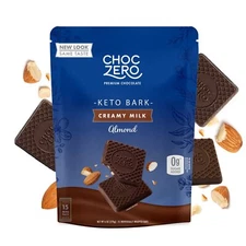 Choczero  Milk Latte Style Keto Bark Sugar-Free Almond   6 Oz Pack Of 1