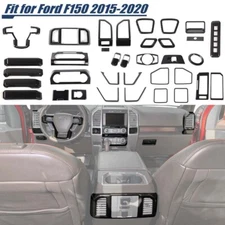 33X Carbon Interior Dash Console Door Decoration Trim Cover for Ford F150 15-20