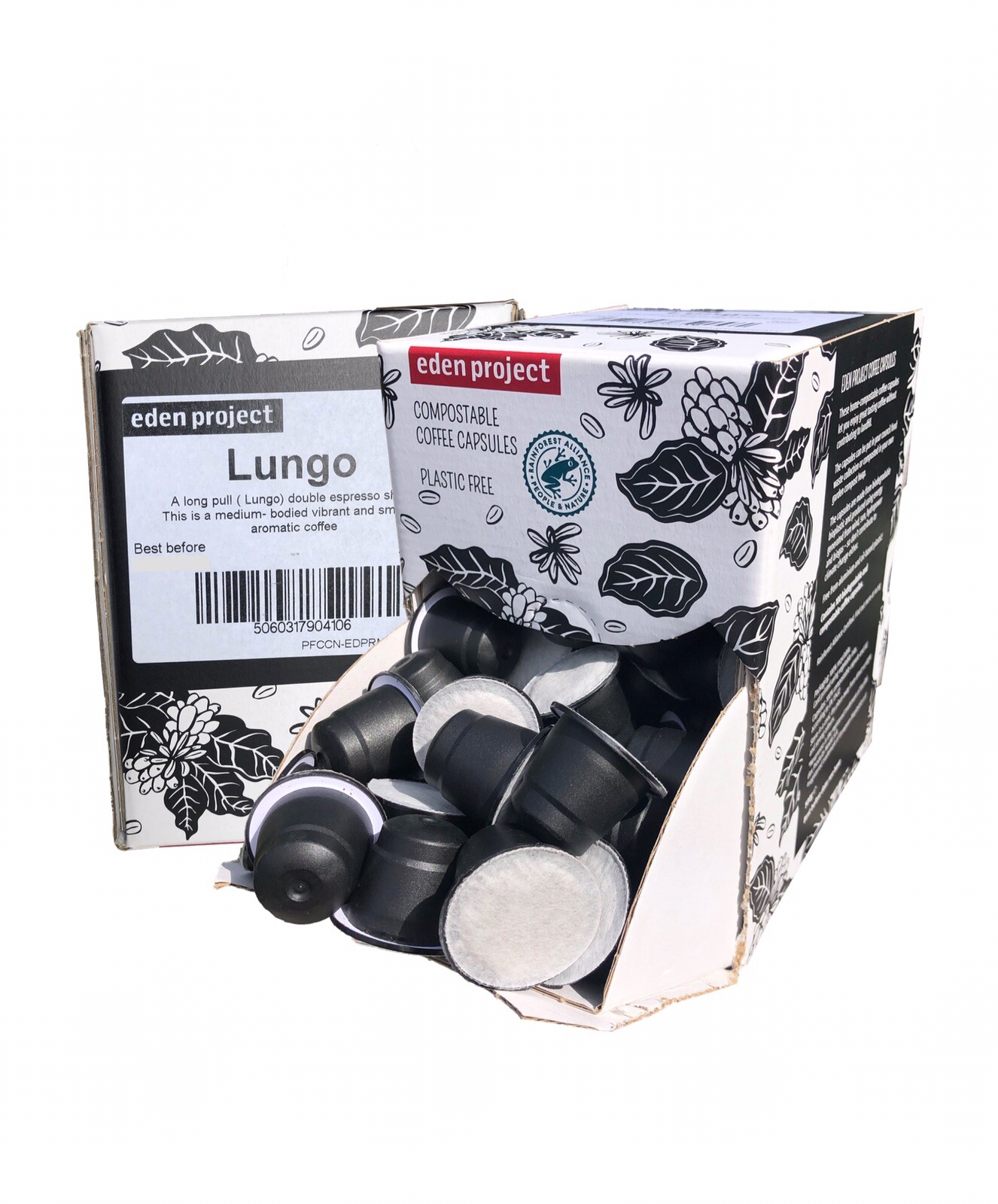 100 PLASTIC FREE Eden Project Home Compost Lungo Nespresso Compatible Pods