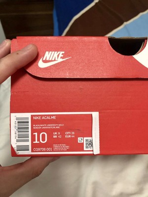 nike acalme black and gold