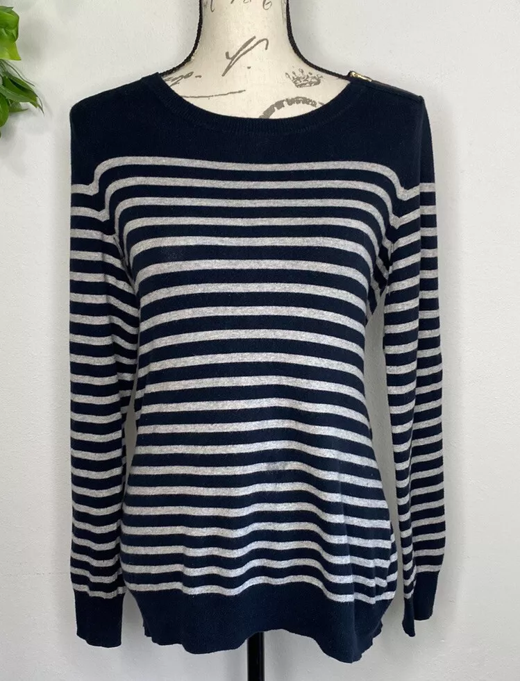 Banana Republic knit Sweater Striped Wool Blend top women s Medium