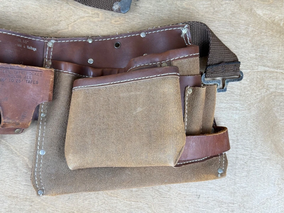 Avental vintage Nicholas carpinteiro-ferramenta cinto qualidade fina pesada número nº 1527 - Imagem 4 de 4