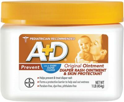 A+D Original Diaper Rash Ointment, Skin Protectant, 16 oz..+
