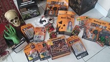 NIP NWT HUGE Halloween lot gifts makeup, puzzle, mask, wig, thunder strobe light