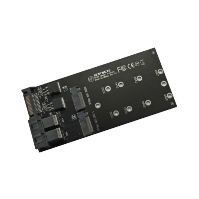 Dual 2 Port SFF-8643 U.2 to M.2 NVMe M-Key SSD Converter Card Adapter
